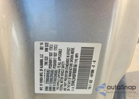 2015 Honda Odyssey Exl z USA, uszkodzony, nr VIN 5FNRL5H68FB008166